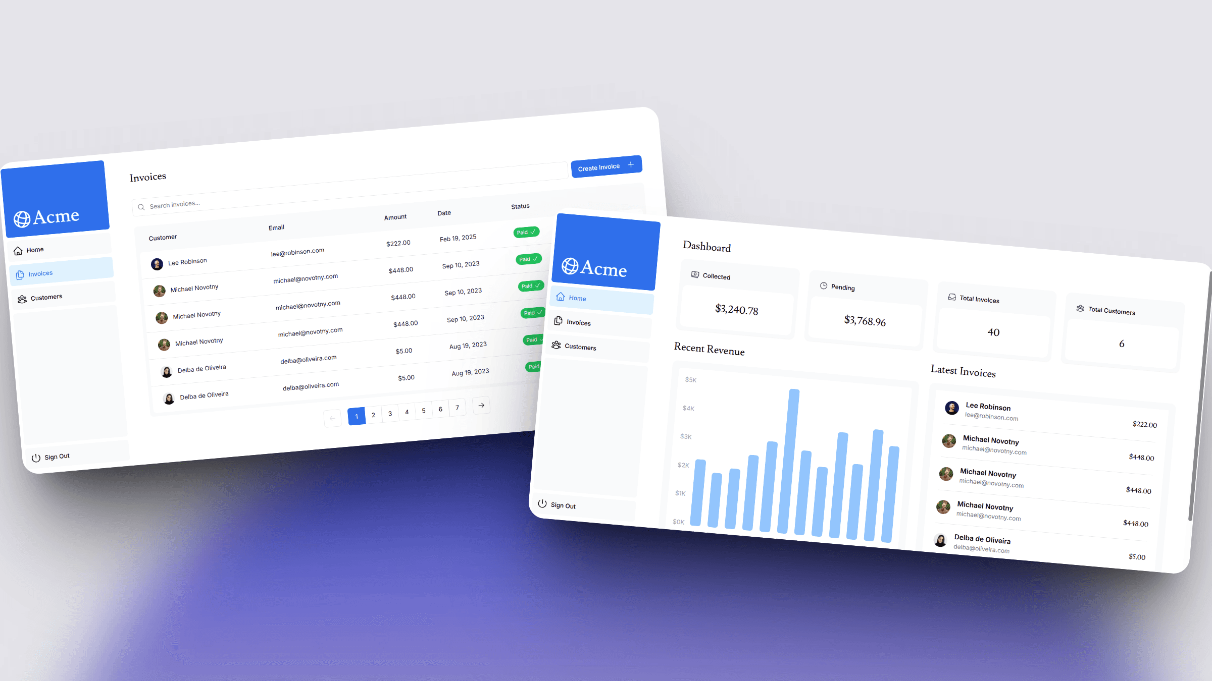NextJS Dashboard App